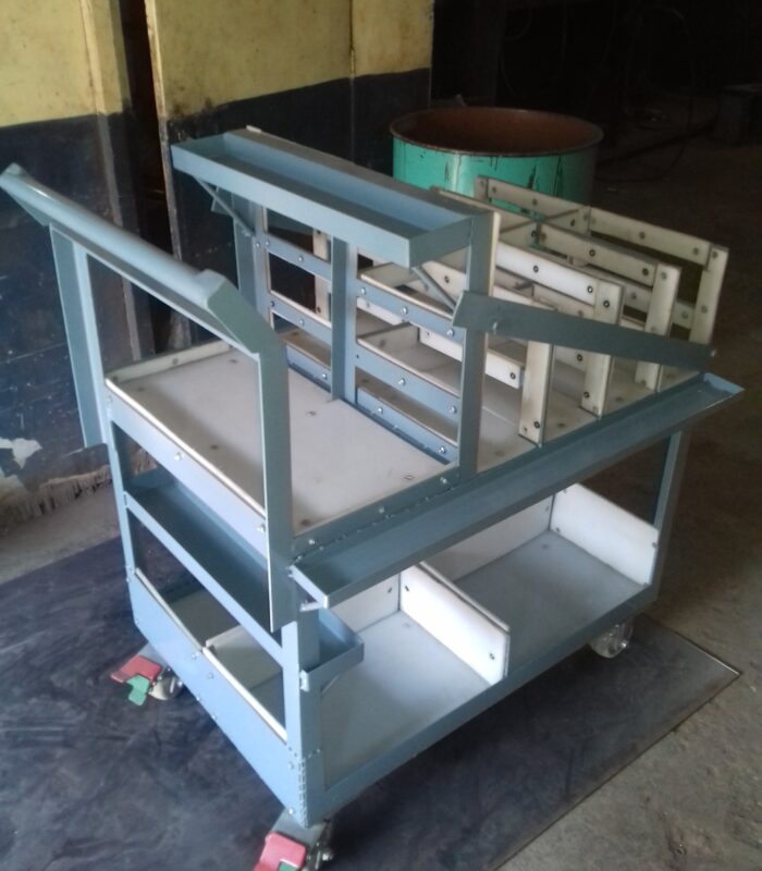 Kit Trolley for Gear Box Manufacturers in India by Megamech Industries Pvt Ltd
