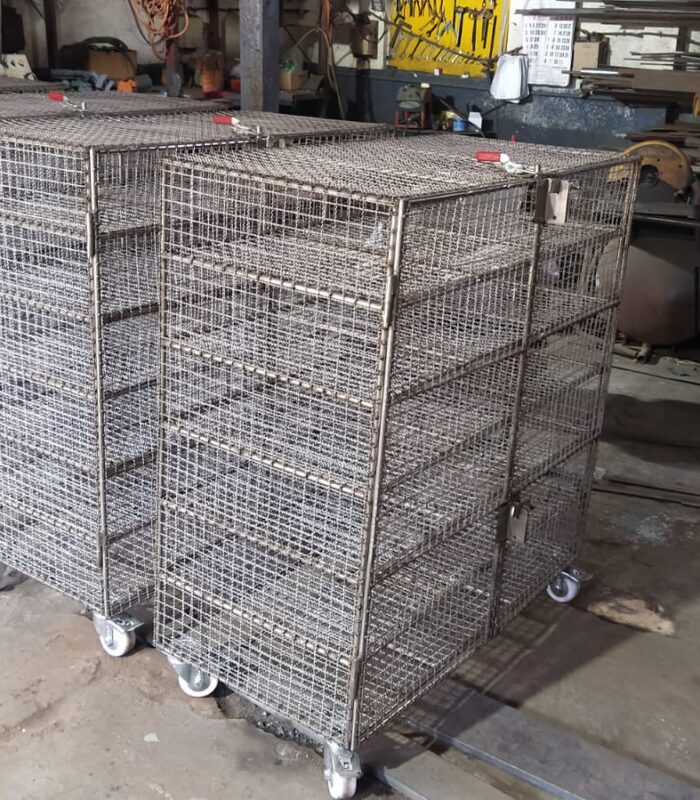 SS Cage Trolley Manufacturers in India by Megamech Industries Pvt Ltd
